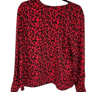 Banana Republic Red Animal Print • Size Large